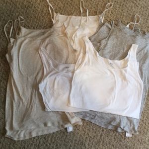 Lot of. 8 Uniqlo Layering Camis Nude White Gray XL